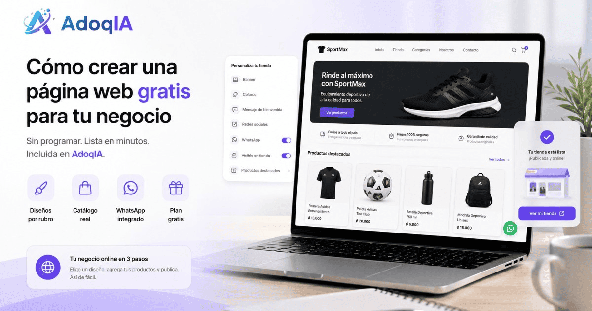 Cómo Crear una Página Web Gratis para tu Negocio en 2026 (Sin Programar)