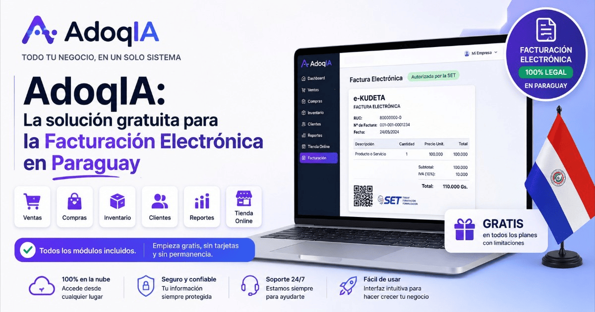 AdoqIA: La solución gratuita para la Facturación Electrónica en Paraguay